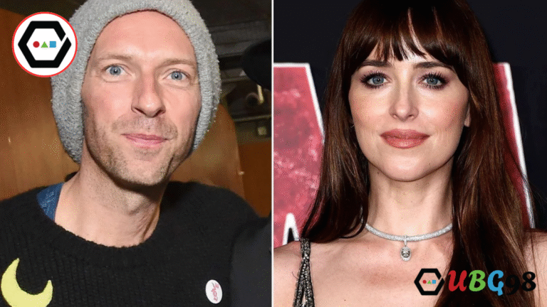 Chris Martin and Dakota Johnson